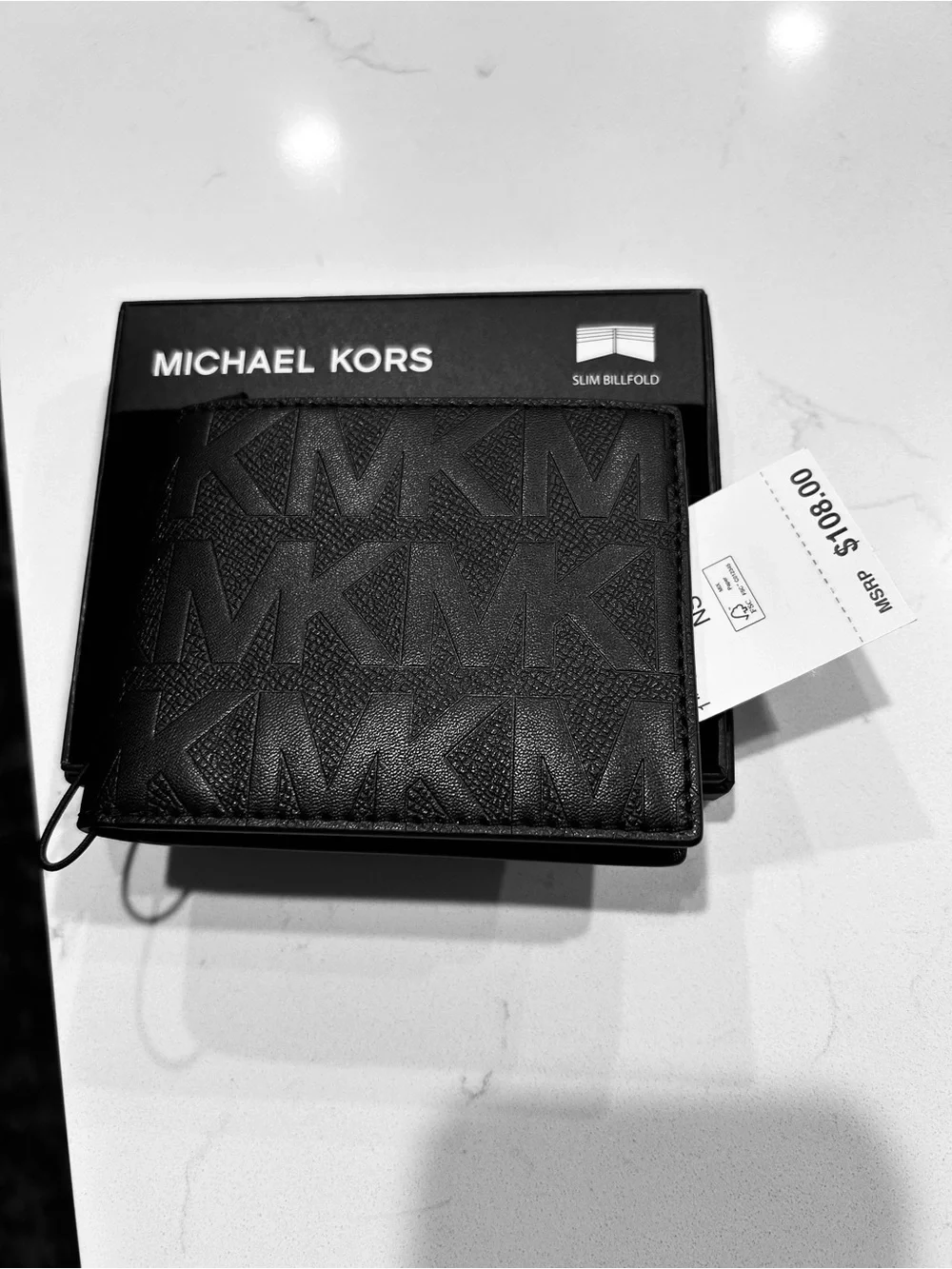🩶🔥Michael Kors Black Monogram Slim Bifold Wallet (Brand new With tags)🩶🔥